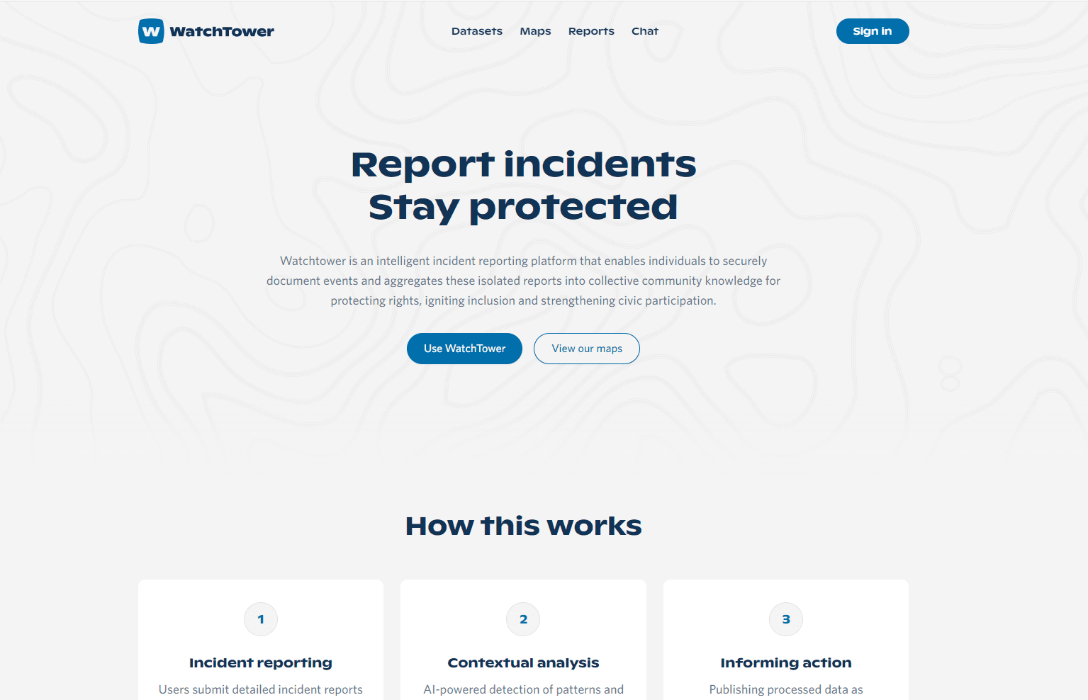 WatchTower Landing page