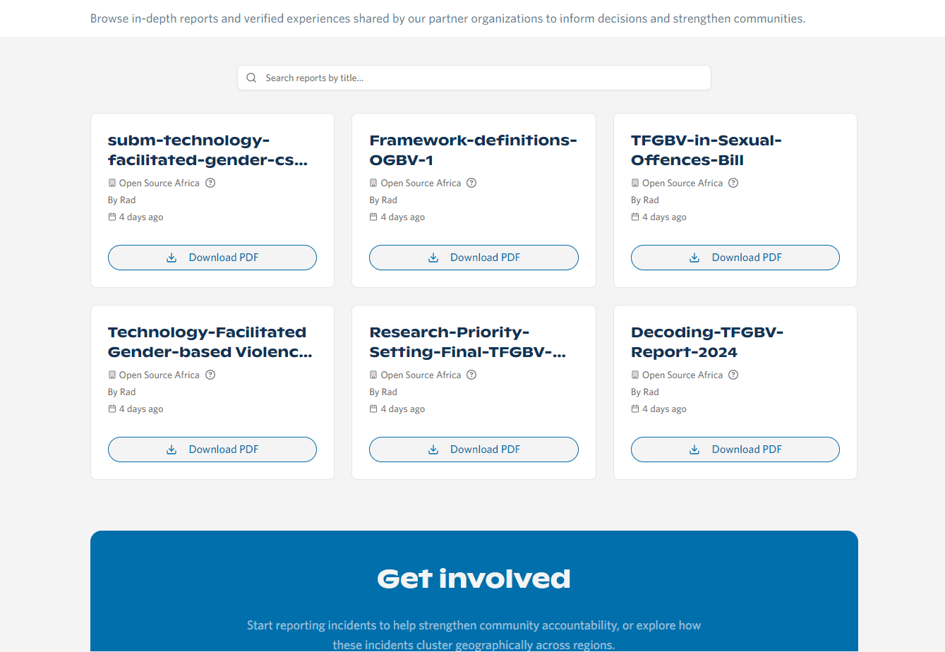 Published Reports
